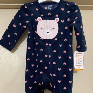 Baby girl zipper sleepers size 6 mo